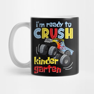 Back to School Boys First Day of Kindergarten Monster Truck Mug